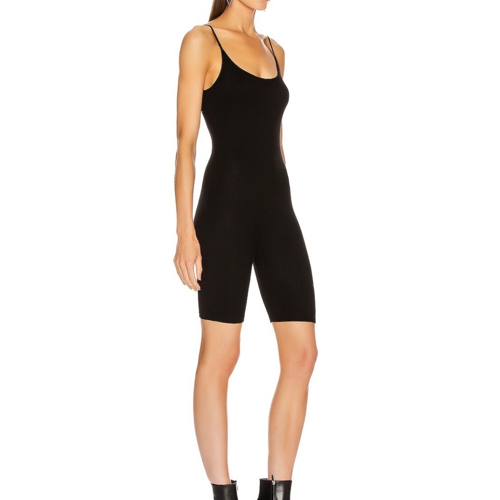 Enza Costa Black Rib Uni Short Romper